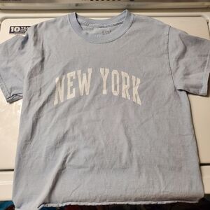 Brandy Melville Baby Blue New York T Shirt
